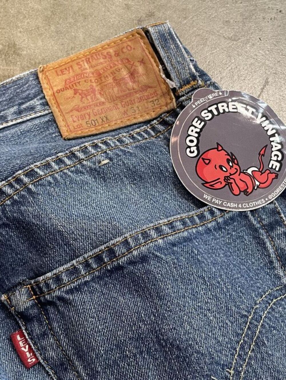 Levis LVC 501XX Big E Selvedge Denim 31x39